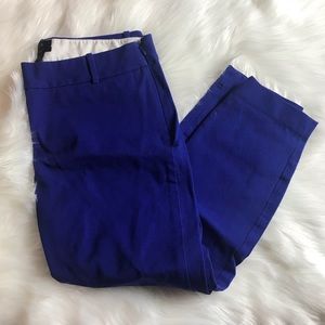 J.Crew Minnie Pant in Stretch Twill. Blue. Size 8